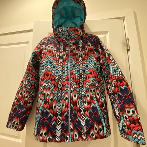 ROXY Multicolor Dot Girl's Ski Snowboard Dryflight 10K Jacket Size 16/XXL - Picture 2 of 5